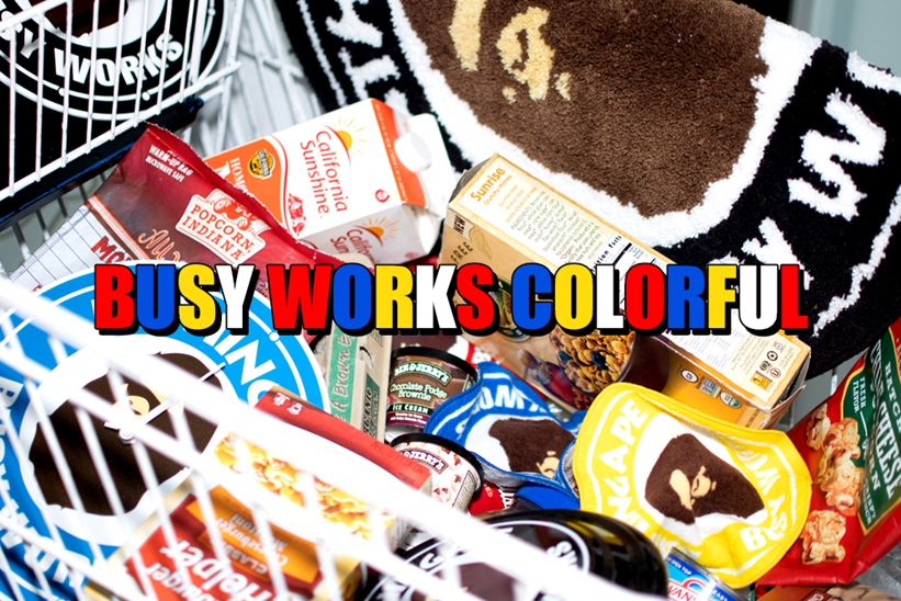 “BUSY WORKS”ロゴを鮮やかなカラーリングで彩った「A BATHING APE BUSY WORKS COLORFUL」が3/2発売 (ア ベイシング エイプ)