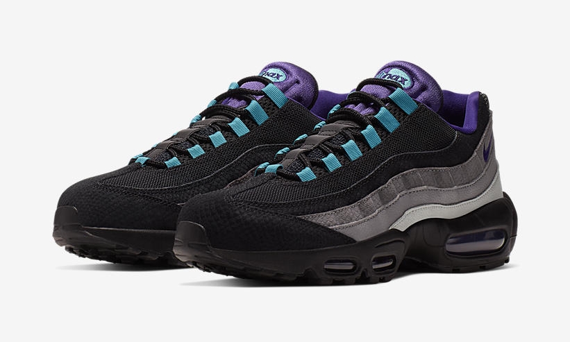 【更新＊8/10発売】ナイキ エア マックス 95 LV8 “ブラック/コートパープル/エメラルドグリーン” (NIKE AIR MAX 95 LV8 “Black/Court Purple/Emerald Green”) [AO2450-002]