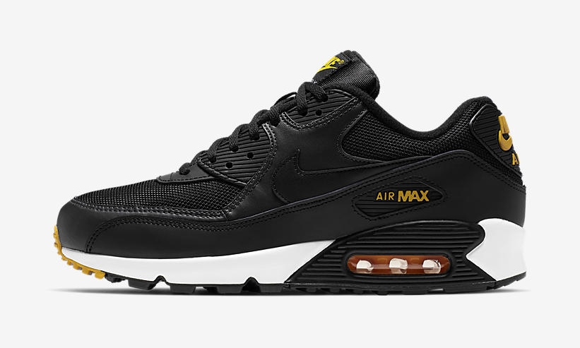 nike air max 90 black and yellow