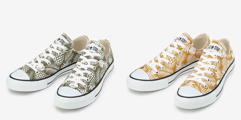 パイナップルモチーフのアロハ柄をアッパーに採用したCONVERSE ALL STAR TROPICAL OXが3/8発売 (コンバース オールスター トロピカル OX)