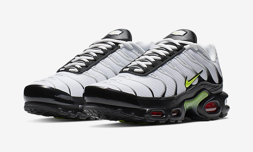 【オフィシャルイメージ】ナイキ エア マックス プラス SE “ホワイト/ブラック/ボルト” (NIKE AIR MAX PLUS SE “White/Black/Volt”) [AJ2013-100]