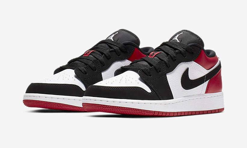 【オフィシャルイメージ】ナイキ GS エア ジョーダン 1 レトロ ロー “ブラック トゥ” (NIKE AIR JORDAN 1 RETRO LOW “Black Toe”) [553560-116]