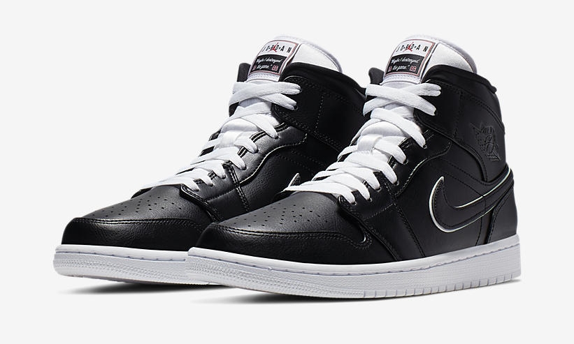 nike air jordan 1 mids black and white