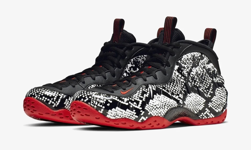 4/15発売！ナイキ エア フォーム ポジット ワン ”スネークスキン” “ブラック/ハバネロレッド” (NIKE AIR AIR FOAMPOSITE ONE “Snakeskin” “Black/Habanero Red”) [314996-101]