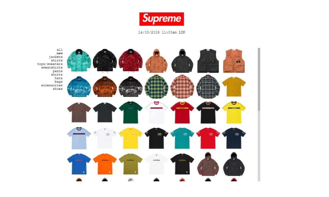 3/16発売！SUPREME × Stone Island (シュプリーム ストーンアイランド) & 2019 S/Sレギュラーアイテム一覧！