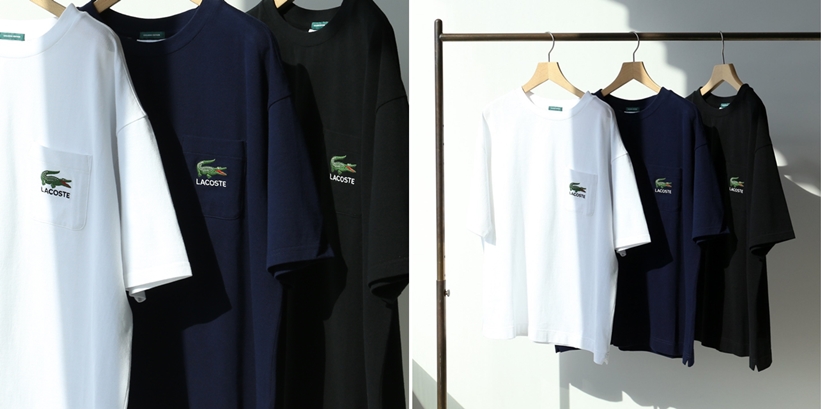 EDIFICE × LACOSTE 別注！少し大きいワニを配置したポケットロゴTEEが5月上旬発売 (エディフィス ラコステ)