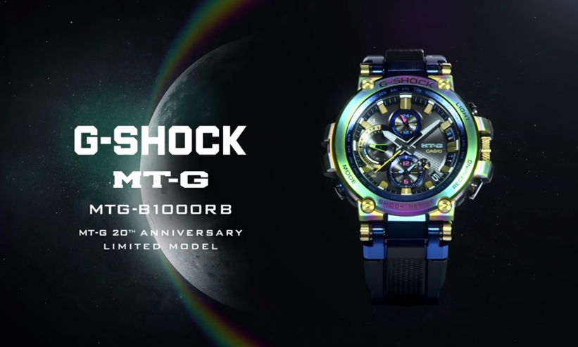 6月発売！虹色に輝くG-SHOCK “Lunar Rainbow” MT-G MTG-B1000RB MT-G 20TH ANNIVERSARY (Gショック ジーショック)