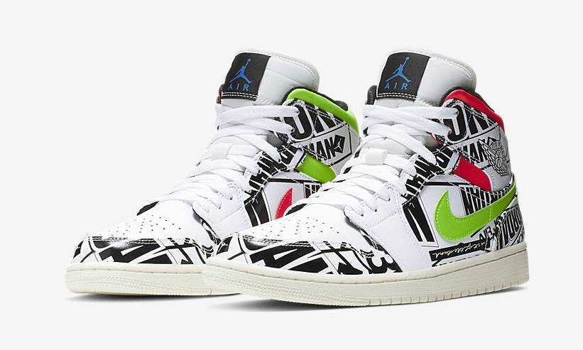 【オフィシャルイメージ】ナイキ エア ジョーダン 1 ミッド “ホワイト/レッド/グリーン/ブラック” (NIKE AIR JORDAN 1 MID “White/Red/Green/Black”) [554724-119]