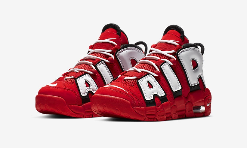 【オフィシャルイメージ】ナイキ キッズ エア モア アップテンポ “レッド/ホワイト” (NIKE KIDS AIR MORE UPTEMPO “Red/White”) [CD9402-600]