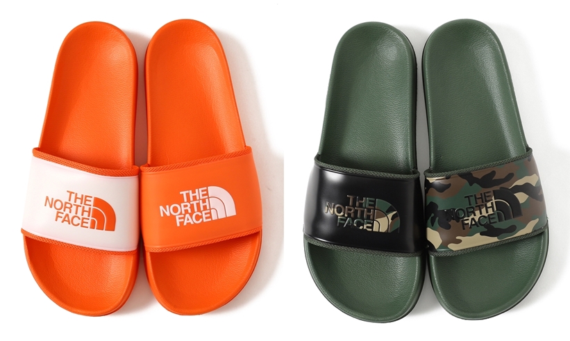 アシンメトリーなオレンジ/カモ！THE NORTH FACE × BEAMS 別注 BASE CAMP SLIDE Ⅱが5月上旬発売 (ザ・ノース・フェイス ビームス)