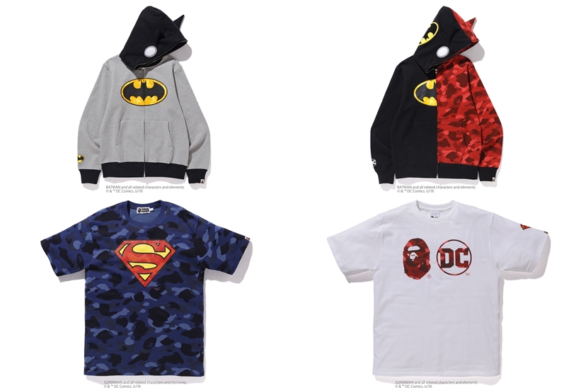 スーパーマン、バットマンの「DC」 × A BATHING APE コラボが3/30発売 (BATMAN SUPERMAN ディーシー ア ベイシング エイプ)