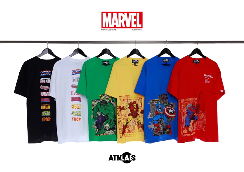 "MARVEL collection by ATMOS LAB TEE" 10モデルが4/26発売 (マーベル アトモス ラボ)