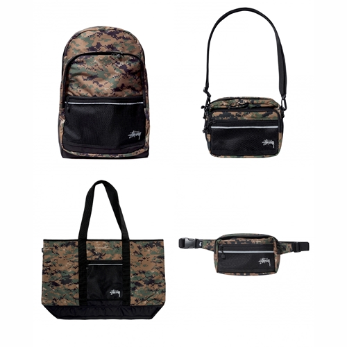 STUSSYからデジタルカモ柄のコーデュラナイロンを使用したバッグが発売中 (ステューシー DIGI CAMO)