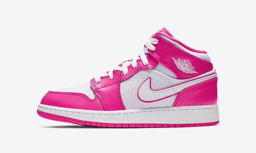 jordan 1 mid white black hyper pink