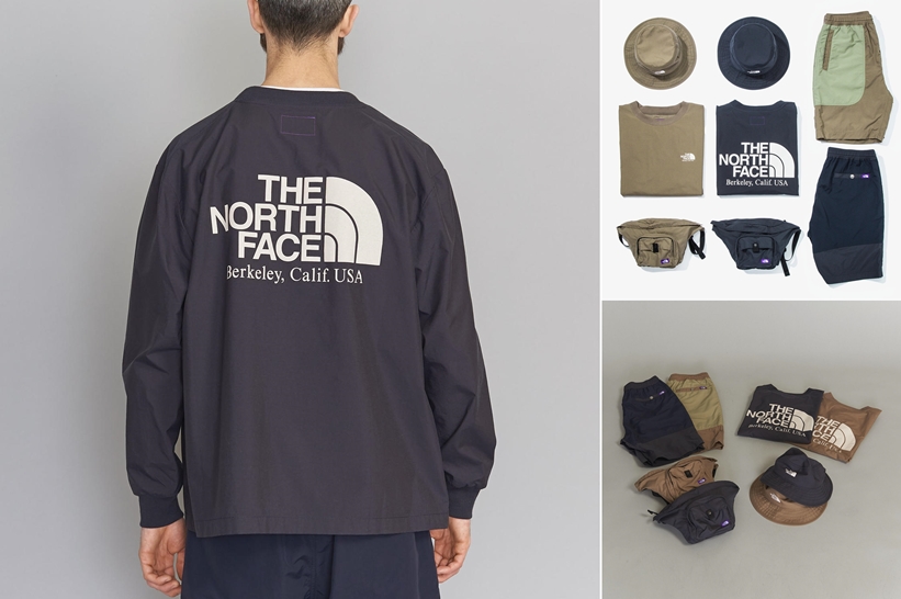 THE NORTH FACE PURPLE LABEL × BEAUTY&YOUTH 別注！ノーステッククロスエコという合繊の素材を使用したロンTEE、ショーツ、ウエストバッグ、ハットの4型カプセルコレクションが5月中旬発売 (ビューティアンドユース ザ・ノース・フェイス パープルレーベル)