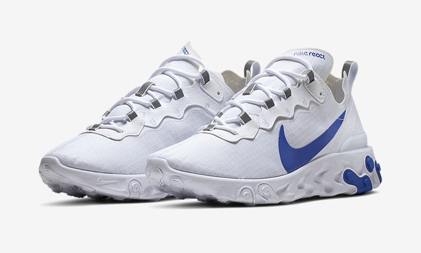 NIKE REACT ELEMENT 55 “White/Game Royal” (ナイキ リアクト エレメント 55 “ホワイト/ゲームロイヤル”) [BQ6167-100]