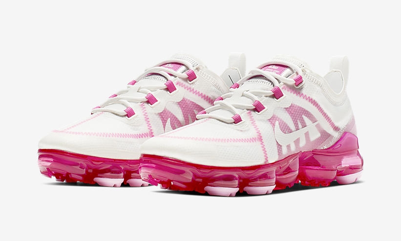 4/11発売！ナイキ ウィメンズ エア ヴェイパーマックス 2019 “サミットホワイト/レーザーフーシャ” (NIKE WMNS AIR VAPORMAX 2019 “Summit White/Laser Fuchsia”) [AR6632-105]