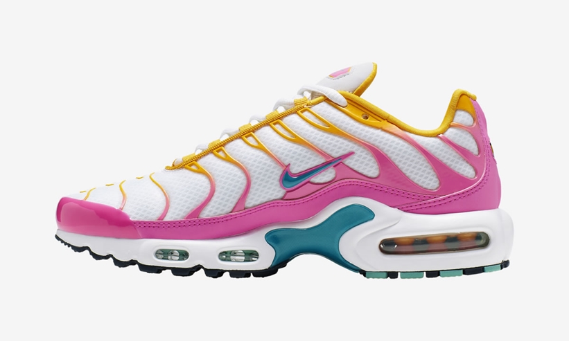 ナイキ エア マックス プラス “ホワイト/ピンク/イエロー/ティール” (NIKE AIR MAX PLUS “White/Pink/Yellow/Teal”) [CJ9922-100]