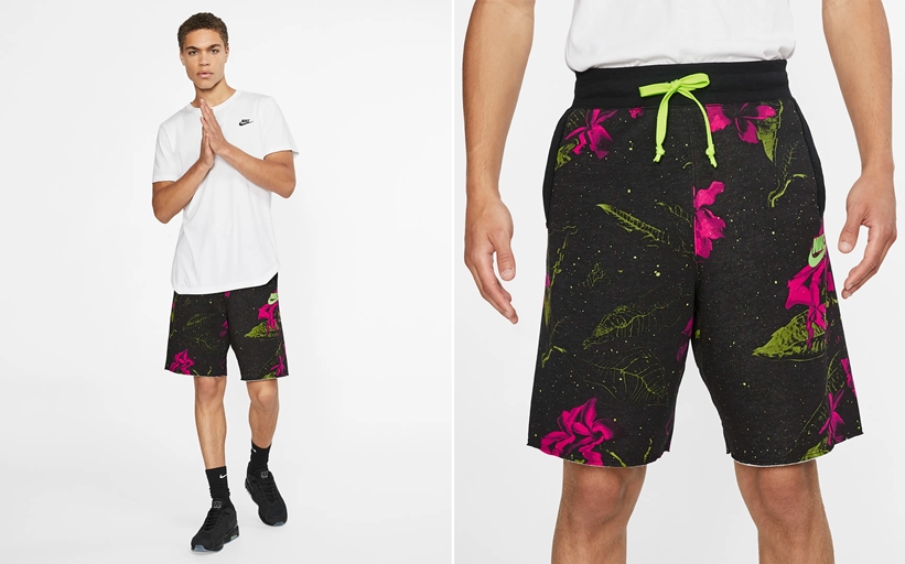 NIKE NSW SPORTSWEAR “Floral Shorts” “Black” (ナイキ スポーツウェア “フローラルショーツ” “ブラック”) [CK0151-010]