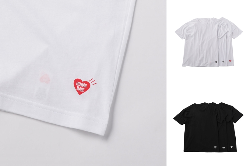 HUMAN MADE 3PACK T-SHIRT “White/Black” (ヒューマン メイド)