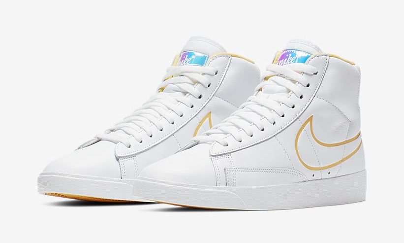 ナイキ ウィメンズ ブレーザー ミッド “ホワイト/トパーズゴールド/クリア” (NIKE WMNS BLAZER MID “White/Topaz Gold/Clear”) [CJ3643-100]