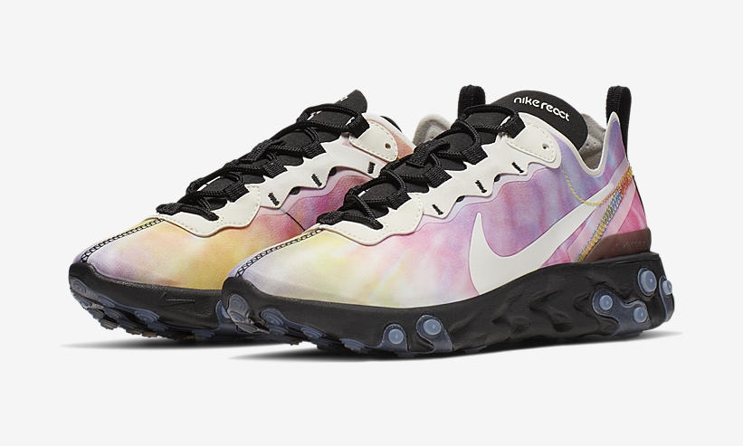 【オフィシャルイメージ】NIKE WMNS REACT ELEMENT 55 “Tie Dye” (ナイキ ウィメンズ リアクト エレメント 55 “タイダイ”) [CJ6896-901]