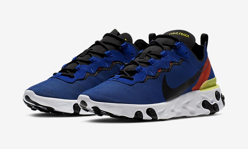 【オフィシャルイメージ】NIKE REACT ELEMENT 55 “Game Royal/Black” (ナイキ リアクト エレメント 55 “ゲームロイヤル/ブラック”) [BQ6166-403]