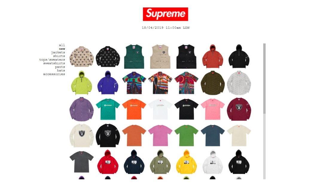 4/20発売！SUPREME (シュプリーム) & 2019 S/S レギュラーアイテム一覧！