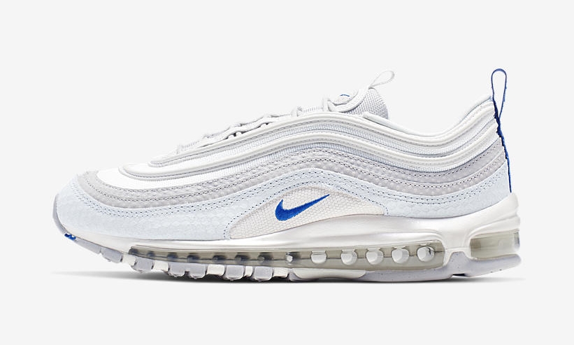 ナイキ エア マックス 97 プレミアム “ピュアプラチナム/レーサーブルー” (NIKE AIR MAX 97 PREMIUM “Pure Platinum/Racer Blue”) [312834-009]