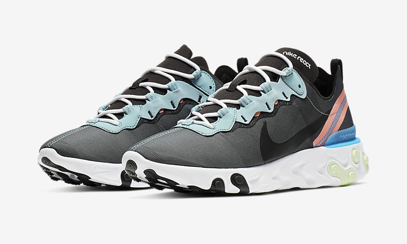 NIKE REACT ELEMENT 55 “Ocean Cube/Black” (ナイキ リアクト エレメント 55 “オーシャンキューブ/ブラック”) [BQ6166-300]