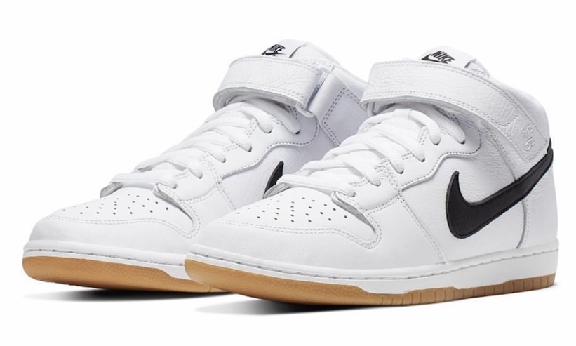 all white nike sb dunks mid