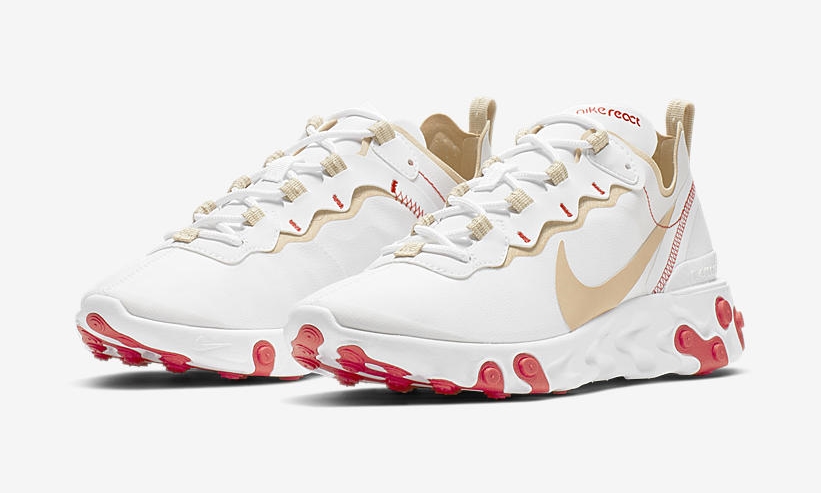 NIKE WMNS REACT ELEMENT 55 “White/DesertOre” (ナイキ ウィメンズ リアクト エレメント 55 “ホワイト/デザートオレ”) [BQ2728-101]