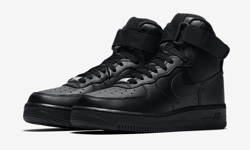 ナイキ ウィメンズ エア フォース 1 ハイ 07 LE “トリプルブラック” (NIKE WMNS AIR FORCE 1 HIGH 07 LE “Triple Black”) [334031-013]