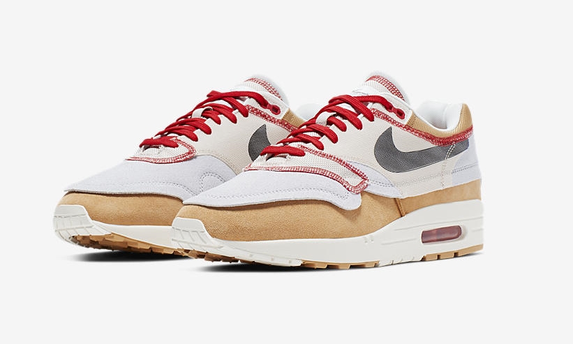 ナイキ エア マックス 1 "インサイドアウト" "ホワイト/ブラウン/レッド" (NIKE AIR MAX 1 “Inside Out” "White/Brown/Red") [858876-713]