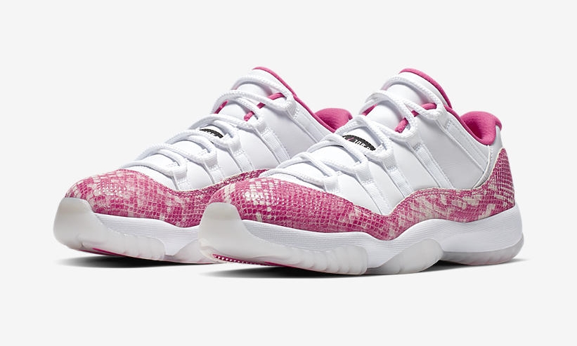 【更新＊5/11 発売】ナイキ ウィメンズ エア ジョーダン 11 ロー “ピンクスネーク” (NIKE WMNS AIR JORDAN XI LOW “Pink Snake”) [AH7860-106]