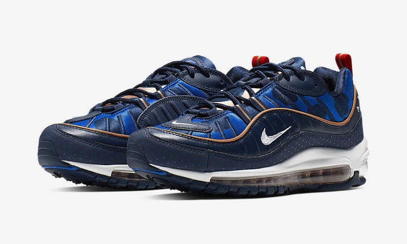 ナイキ エア マックス 98 "ブルー/ネイビー/レッド” (NIKE AIR MAX 98 “Blue/Navy/Red”) [CI9105-400]