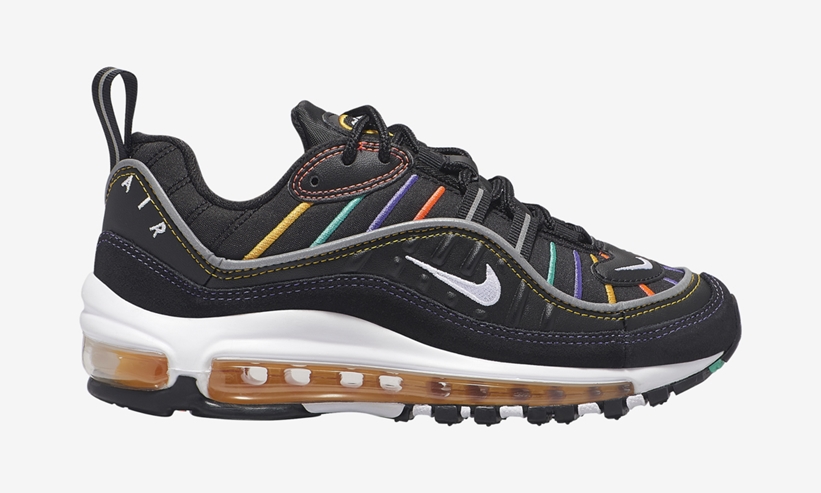 ナイキ エア マックス 98 “ブラック/ホワイト/マルチ” (NIKE AIR MAX 98 “Black/White/Multi”) [CJ7393-001]