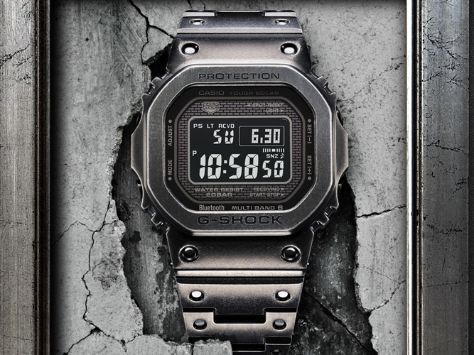 ステンレスのケースとバンドに経年加工を施した G-SHOCKスペシャルモデル「GMW-B5000D」が6/7発売 (Gショック ジーショック)