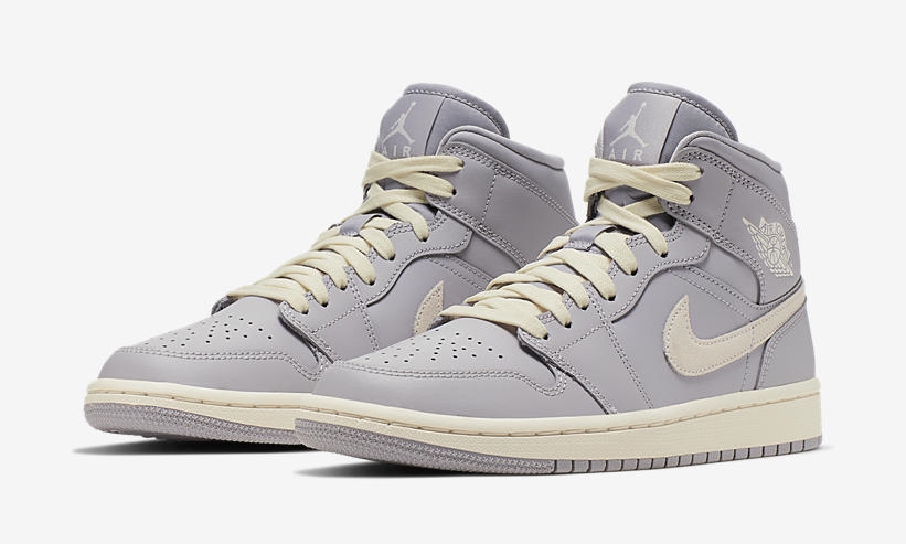 ナイキ ウィメンズ エア ジョーダン 1 ミッド “グレー/ライトボーン” (NIKE WMNS AIR JORDAN 1 MID “Grey/Light Bone”) [CD7240-002]