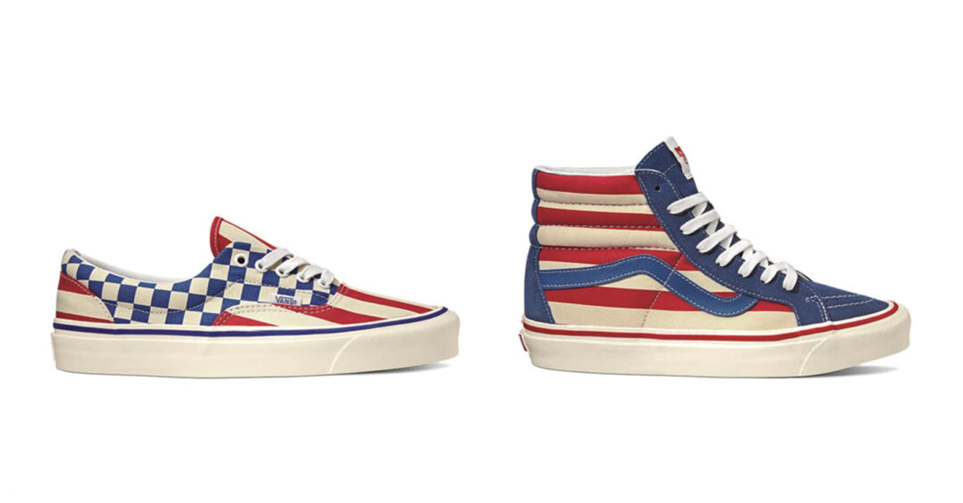 VANS ANAHEIM FACTORY ERA 95/SK8-HI 38 DX "OG RED STRIPES/OG BLUE CHECK" (バンズ アナハイム ファクトリー エラ/スケートハイ "レッドストライプ/ブルーチェック")