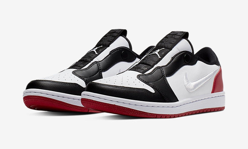 ナイキ ウィメンズ エア ジョーダン 1 ロー スリッポン “ホワイト/ブラック トゥ” (NIKE WMNS AIR JORDAN 1 LOW SLIP-ON “White/Black Toe”) [AV3918-101,102]