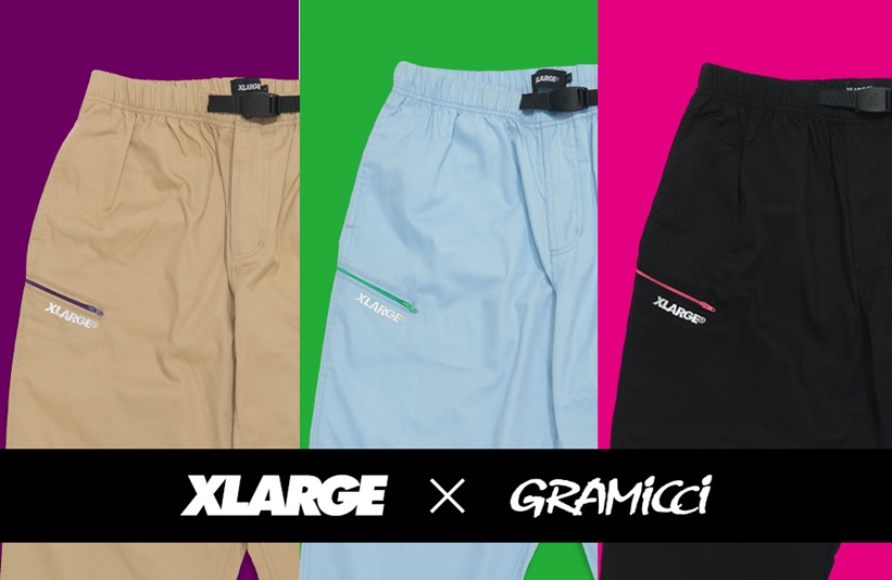 XLARGE × GRAMICCI "RESORT PANT 2"が5/25発売 (エクストララージ グラミチ)