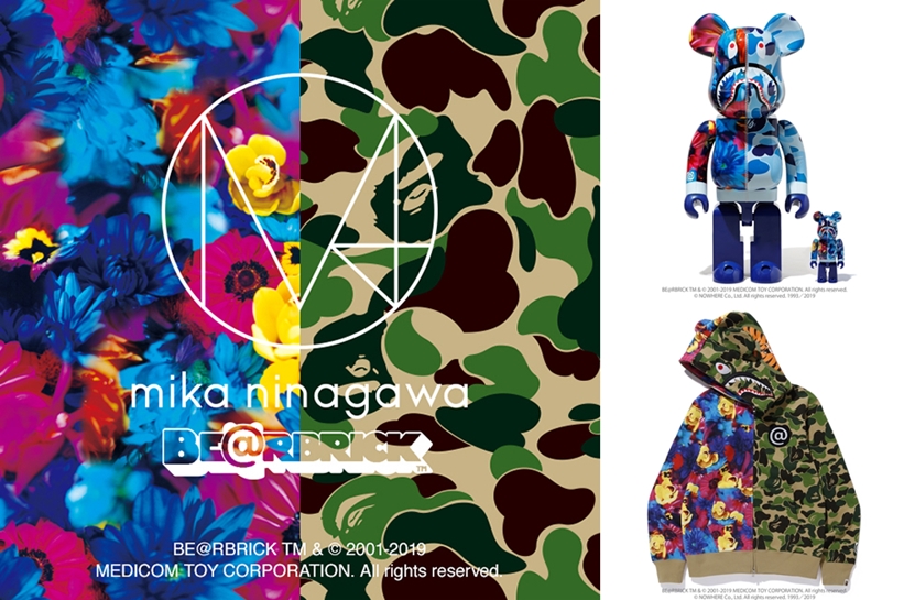 A BATHING APE × BE@RBRICK × mika ninagawa トリプルコラボコレクションが5/25発売 (ア ベイシング エイプ ベアブリック 蜷川実花)