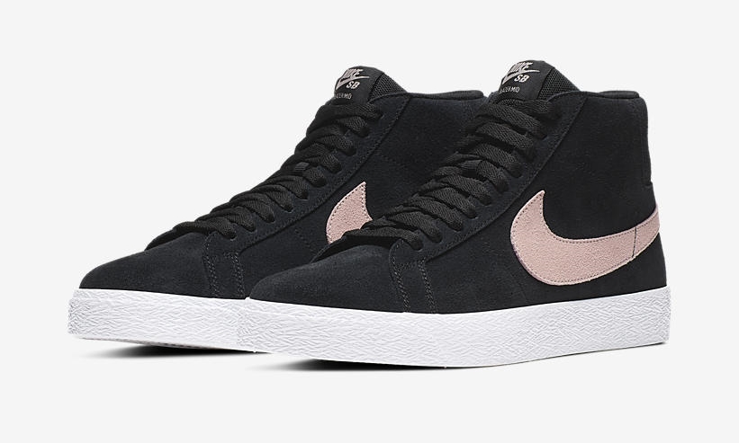 ナイキ SB ズーム ブレーザー ミッド “ブラック/ホワイト/ウォッシュドコーラル” (NIKE SB ZOOM BLAZER MID “Black/White/Washed Coral”) [864349-004]