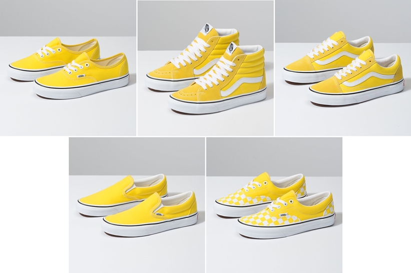 VANS “VIBRANT YELLOW” SK8-HI/OLD SKOOL/AUTHENTIC/SLIP-ON/ERA CHECKERBOARD (バンズ “ヴァイブラントイエロー” スケートハイ/オールドスクール/オーセンティック/スリッポン/エラ)