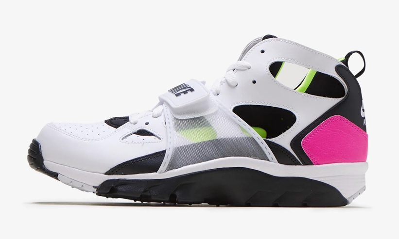 ナイキ エア トレイナー ハラチ “ホワイト/ブラック/レーザーフーシャ/ボルト” (NIKE AIR TRAINER HUARACHE “White/Black/Laser Fuchsia/Volt”) [679083-109]