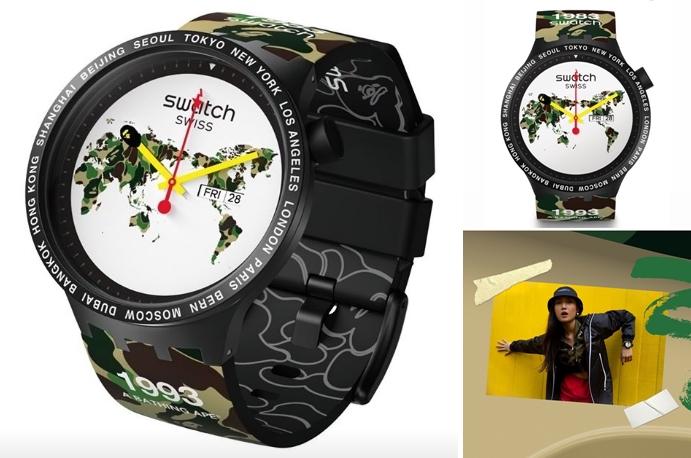 A BATHING APE x SWATCH コラボレーションが6/1発売 (ア ベイシング エイプ スウォッチ)