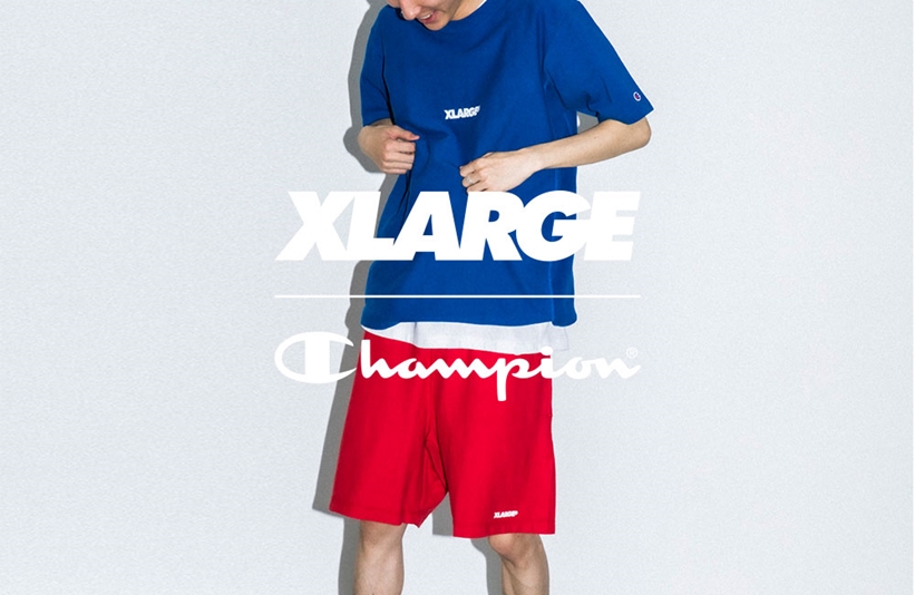 6/8発売！XLARGE × Champion REVERSE WEAVE セットアップ (エクストララージ チャンピオン リバースウィーブ)