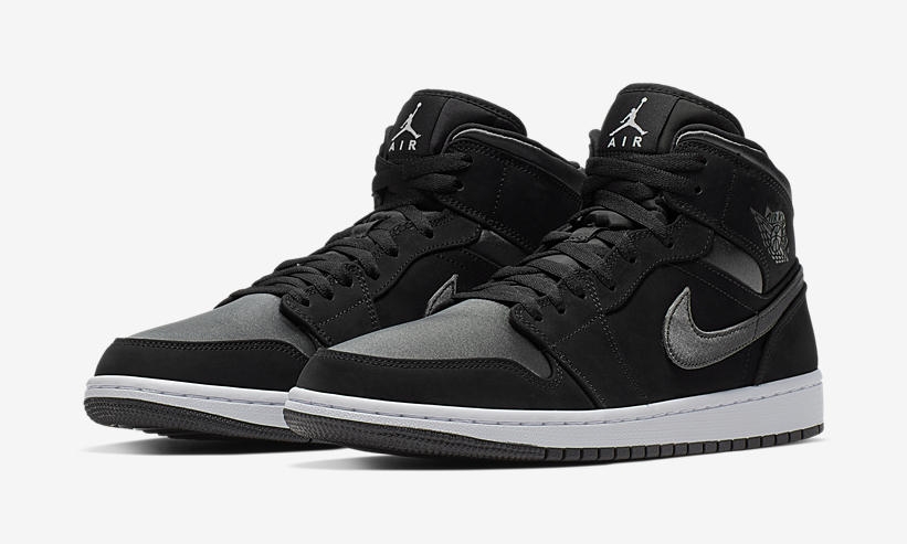 air jordan 1 mid se black grey