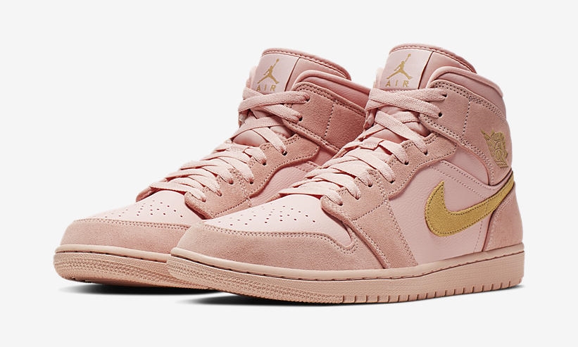 NIKE AIR JORDAN 1 MID SE “Coral/Gold 